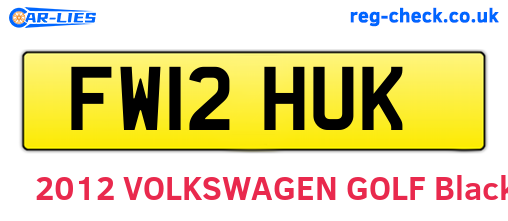 FW12HUK are the vehicle registration plates.