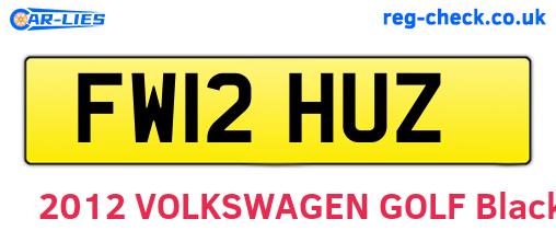 FW12HUZ are the vehicle registration plates.