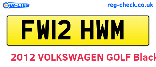FW12HWM are the vehicle registration plates.