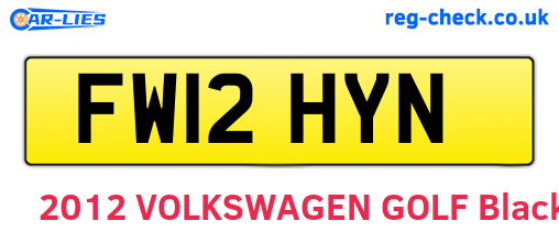 FW12HYN are the vehicle registration plates.
