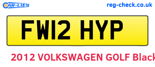 FW12HYP are the vehicle registration plates.