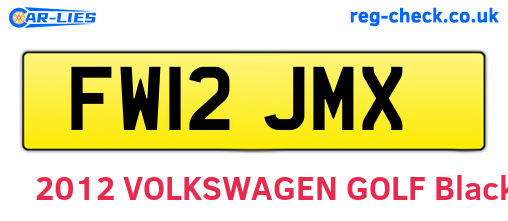 FW12JMX are the vehicle registration plates.