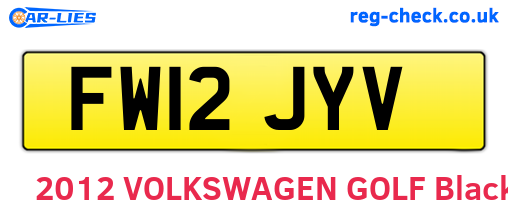 FW12JYV are the vehicle registration plates.