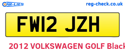 FW12JZH are the vehicle registration plates.