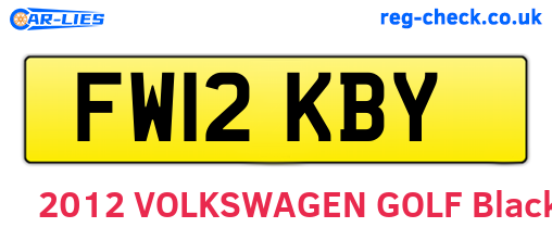 FW12KBY are the vehicle registration plates.