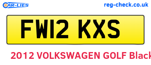 FW12KXS are the vehicle registration plates.