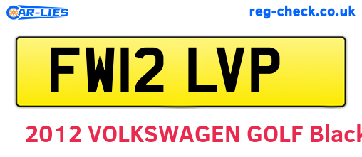 FW12LVP are the vehicle registration plates.