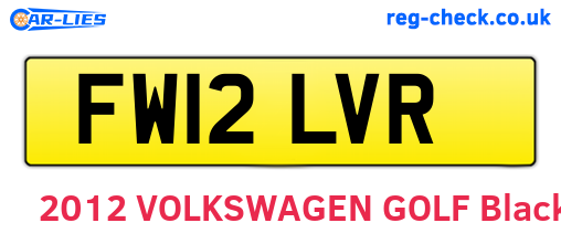 FW12LVR are the vehicle registration plates.