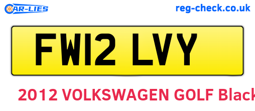 FW12LVY are the vehicle registration plates.