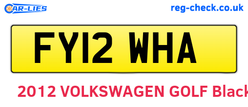 FY12WHA are the vehicle registration plates.
