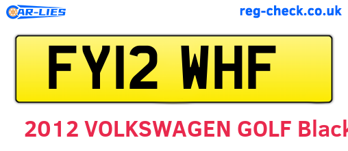 FY12WHF are the vehicle registration plates.