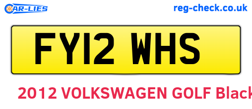 FY12WHS are the vehicle registration plates.