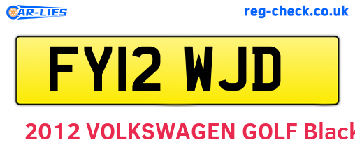 FY12WJD are the vehicle registration plates.