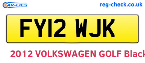 FY12WJK are the vehicle registration plates.