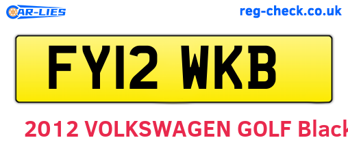 FY12WKB are the vehicle registration plates.