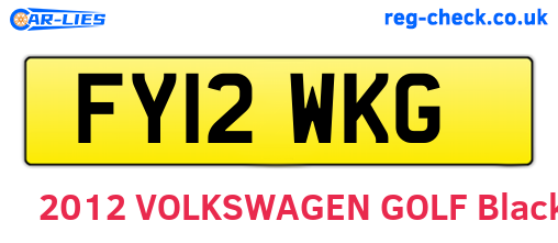 FY12WKG are the vehicle registration plates.