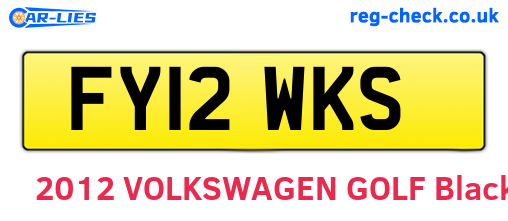 FY12WKS are the vehicle registration plates.