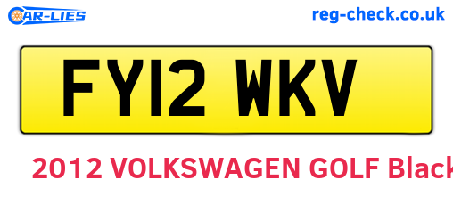 FY12WKV are the vehicle registration plates.