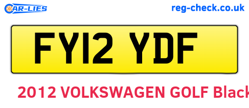 FY12YDF are the vehicle registration plates.