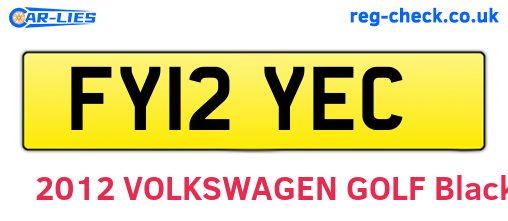 FY12YEC are the vehicle registration plates.