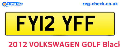 FY12YFF are the vehicle registration plates.