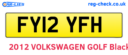 FY12YFH are the vehicle registration plates.