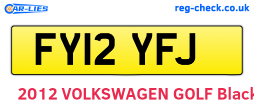 FY12YFJ are the vehicle registration plates.