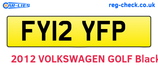 FY12YFP are the vehicle registration plates.