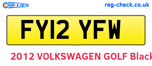 FY12YFW are the vehicle registration plates.