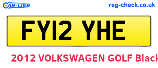 FY12YHE are the vehicle registration plates.