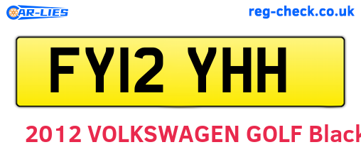 FY12YHH are the vehicle registration plates.