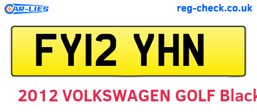 FY12YHN are the vehicle registration plates.