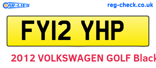 FY12YHP are the vehicle registration plates.