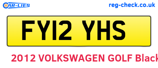 FY12YHS are the vehicle registration plates.