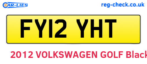 FY12YHT are the vehicle registration plates.