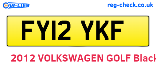 FY12YKF are the vehicle registration plates.
