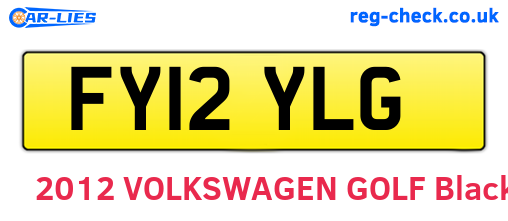FY12YLG are the vehicle registration plates.