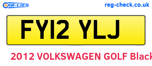 FY12YLJ are the vehicle registration plates.
