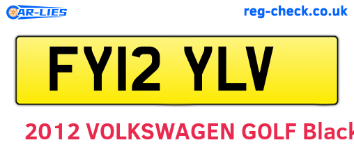 FY12YLV are the vehicle registration plates.