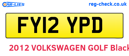 FY12YPD are the vehicle registration plates.