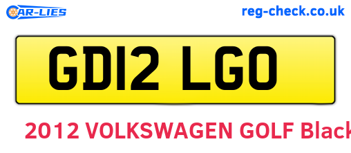 GD12LGO are the vehicle registration plates.