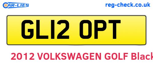 GL12OPT are the vehicle registration plates.