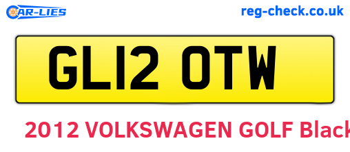 GL12OTW are the vehicle registration plates.