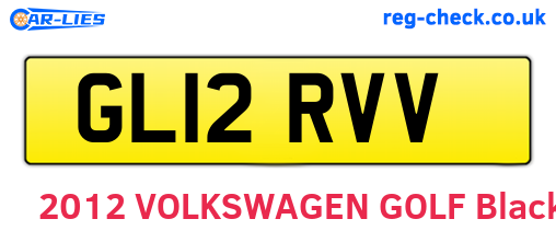 GL12RVV are the vehicle registration plates.