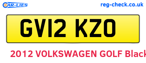 GV12KZO are the vehicle registration plates.