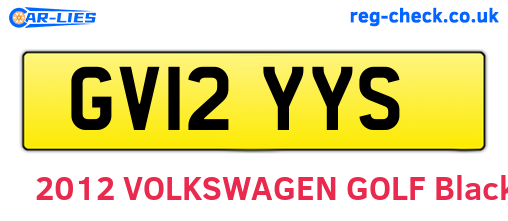 GV12YYS are the vehicle registration plates.