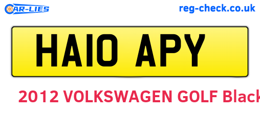 HA10APY are the vehicle registration plates.