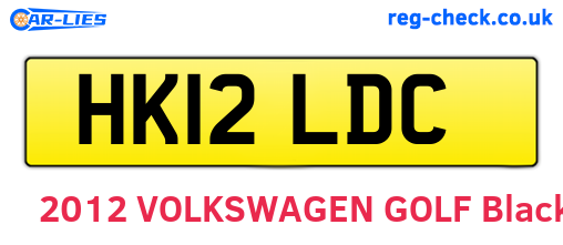 HK12LDC are the vehicle registration plates.