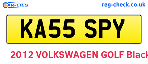KA55SPY are the vehicle registration plates.