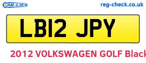 LB12JPY are the vehicle registration plates.